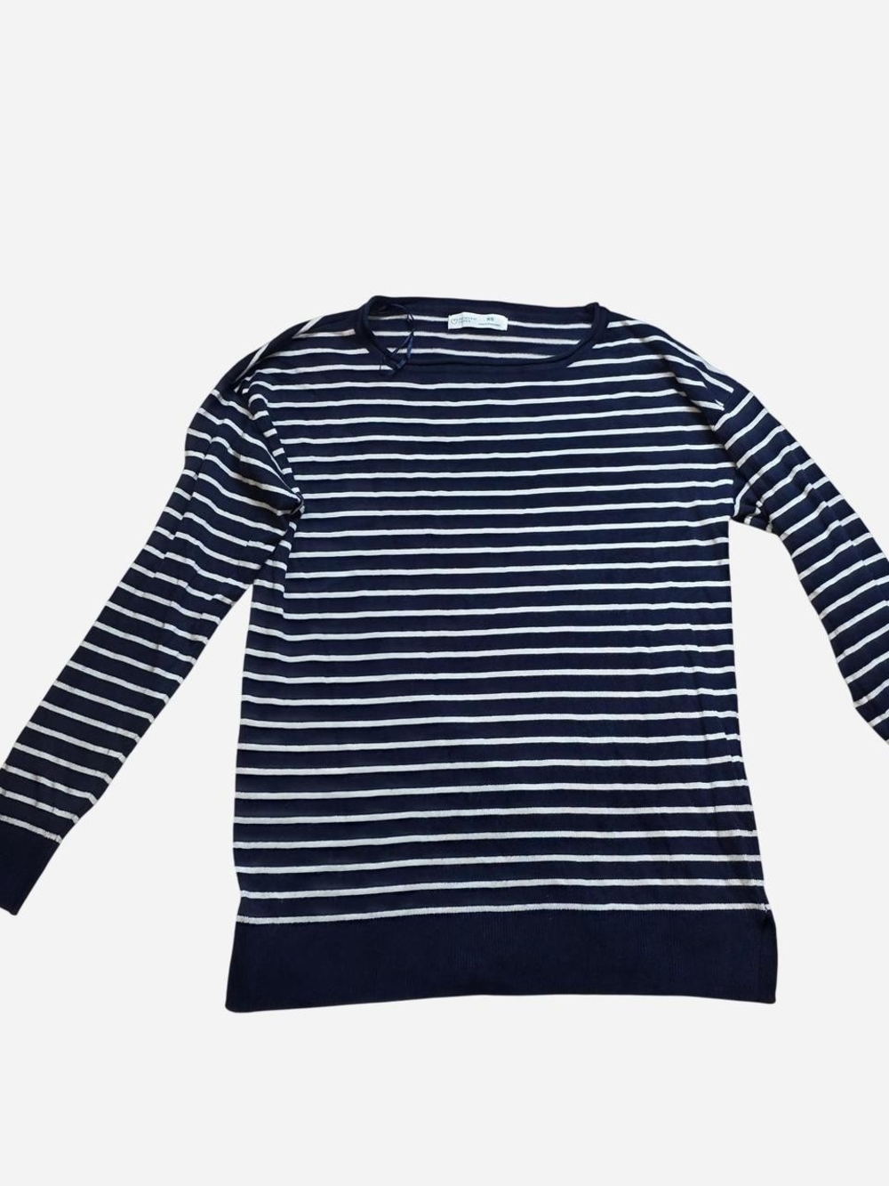 Primark Navy and White Striped Knit Top